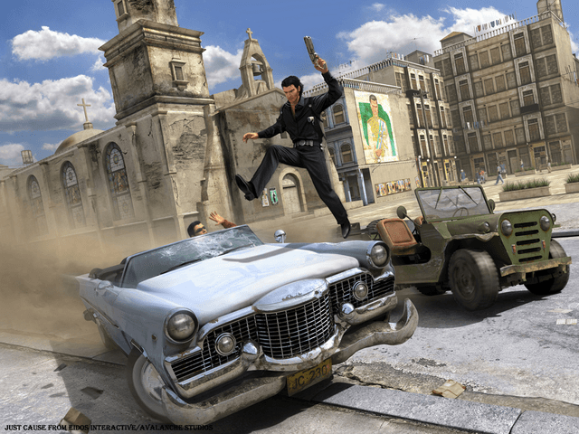 Just Cause title screen for Xbox